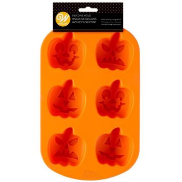 Silicone mold for Halloween cookies - Wilton - Pumpkins, 6 pcs.