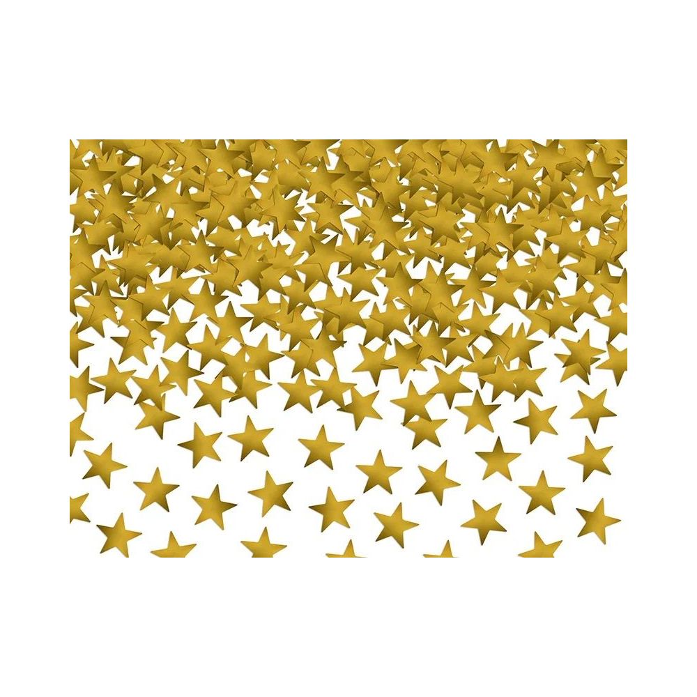 Konfetti dekoracyjne - PartyDeco - Gwiazdki, złote, 30 g
