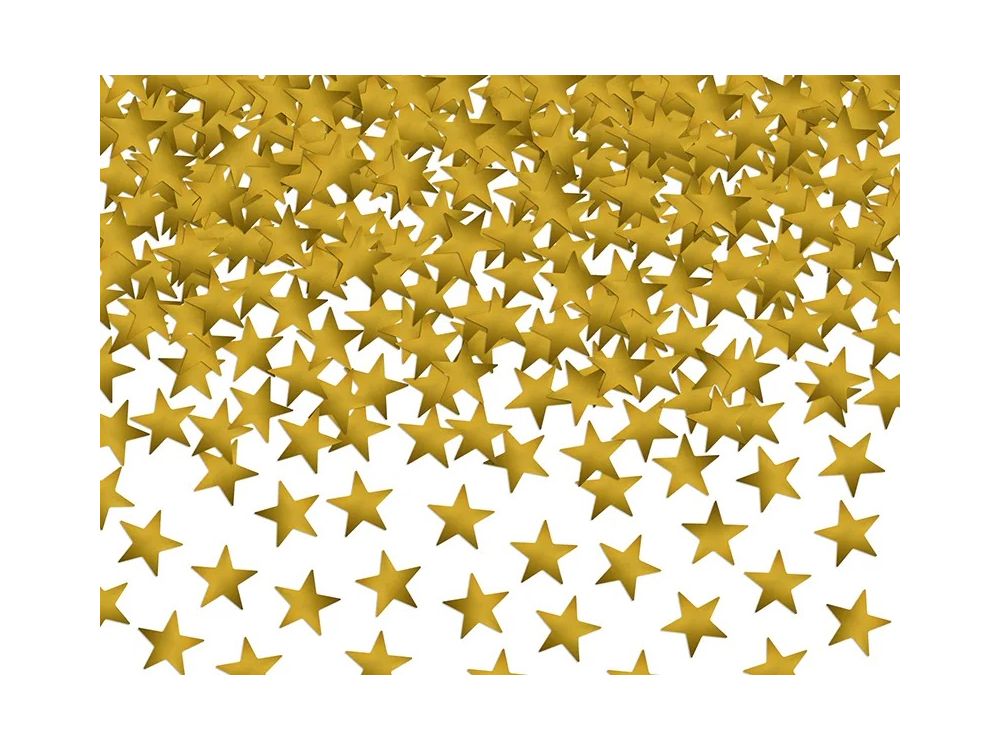 Decorative confetti - PartyDeco - Stars, gold, 30 g