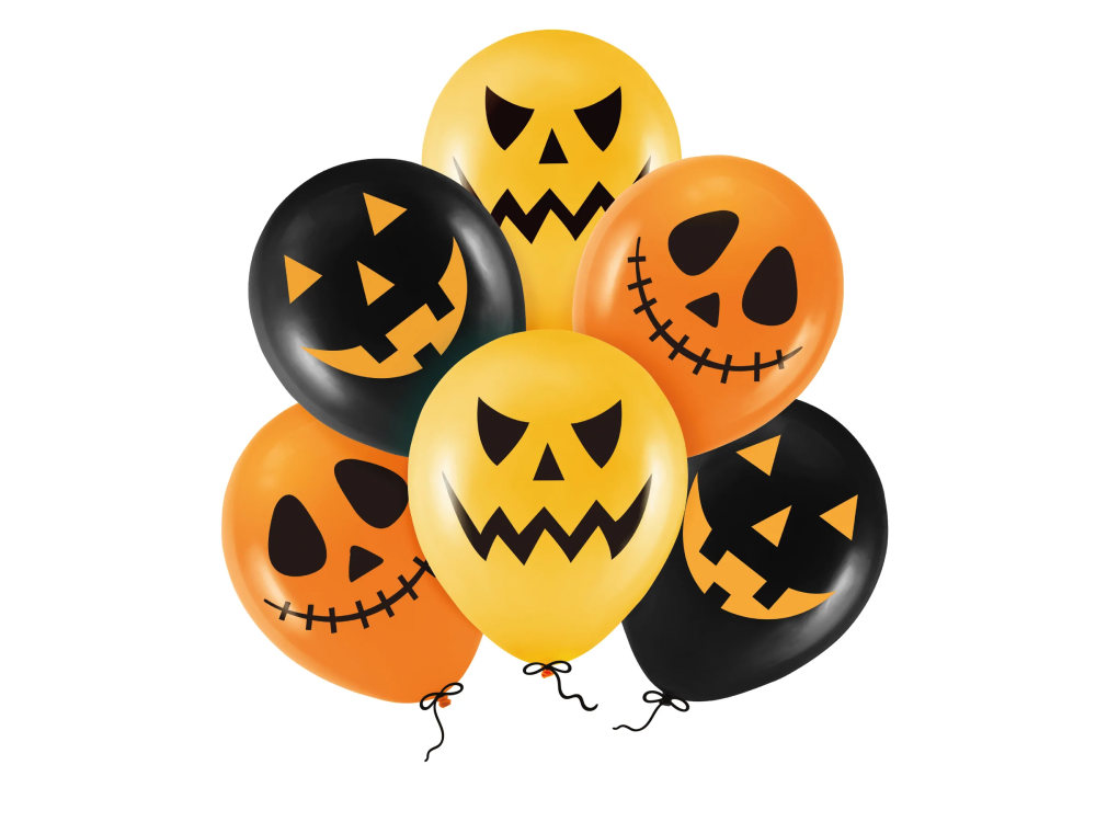 Balony lateksowe Eco na Halloween - mix 30 cm 6 szt.