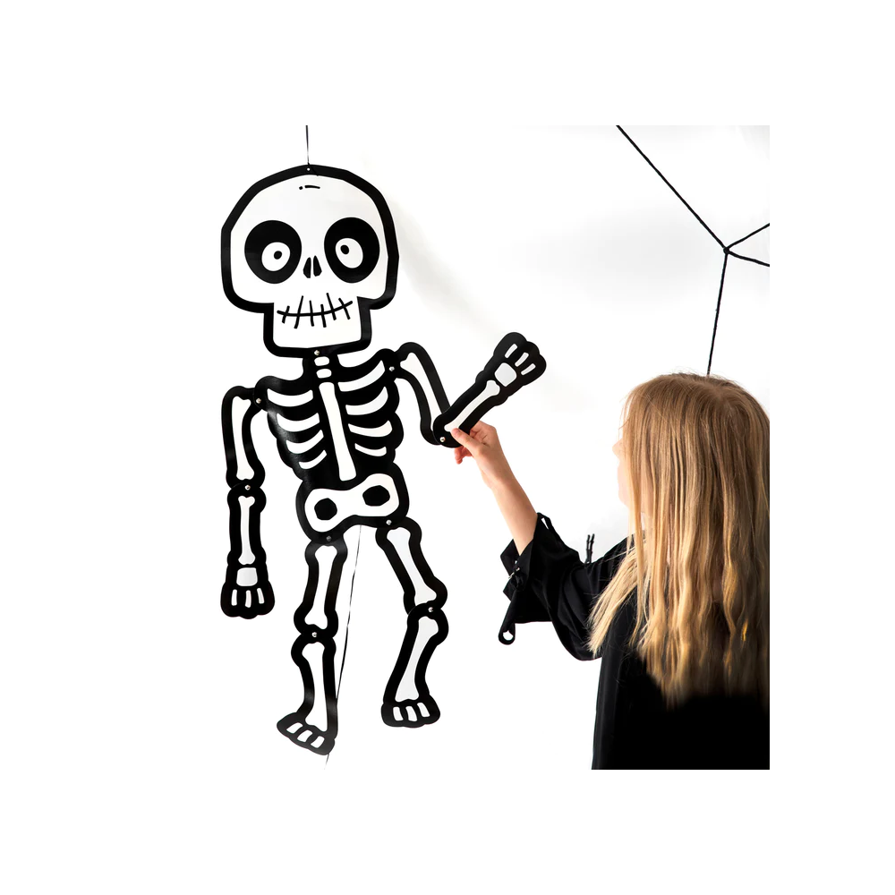 Dekoracja wisząca na Halloween - Szkielet, ruchomy, 85 cm