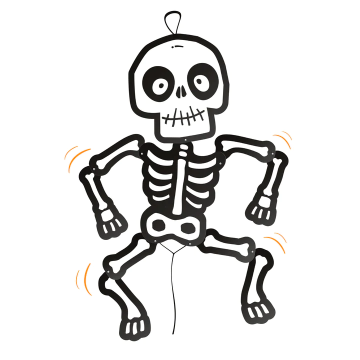 Hanging decoration for Halloween - Skeleton, movable, 85 cm