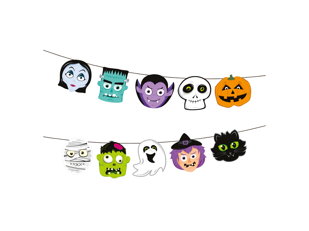 Girlanda na Halloween - Potwory 150 cm