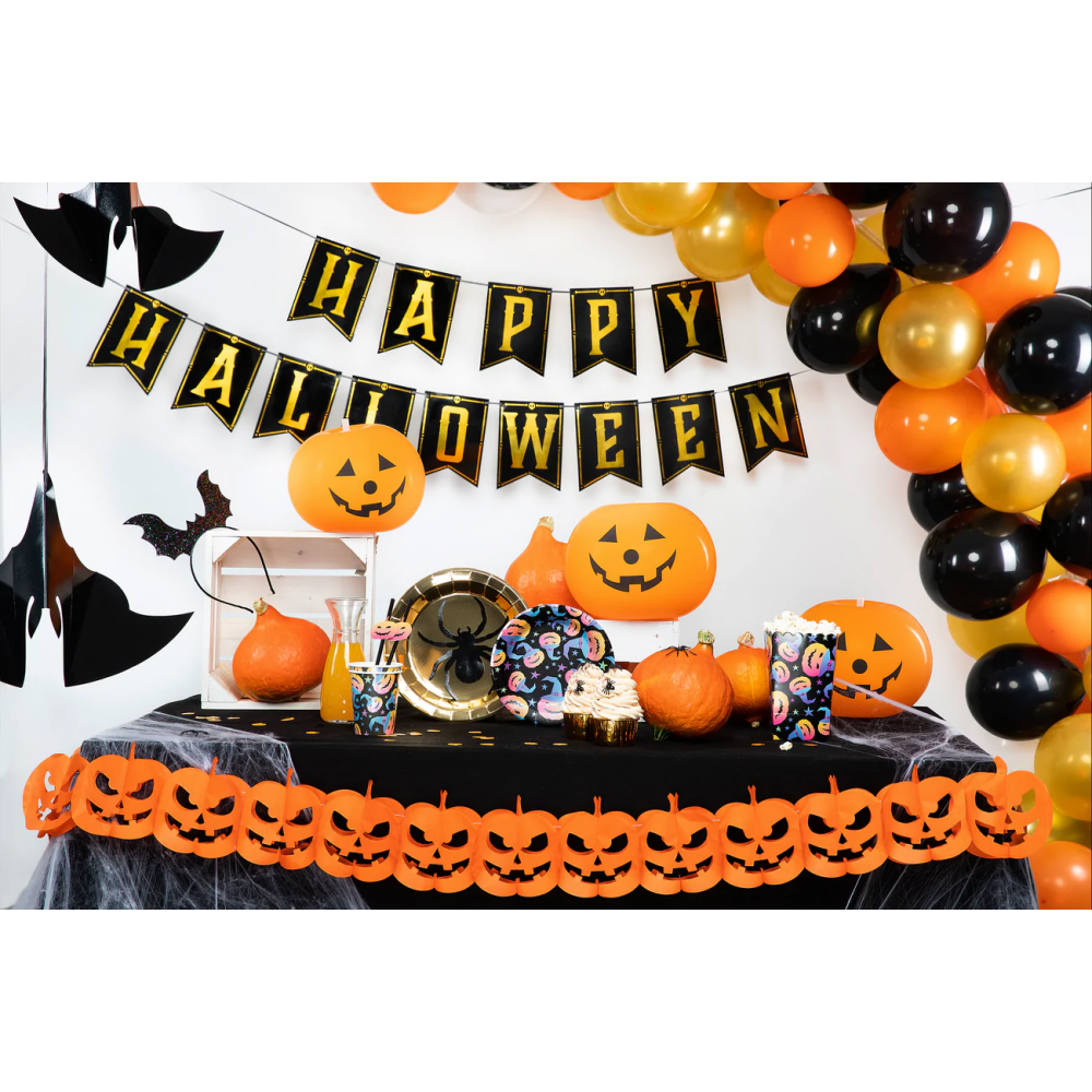 Girlanda Happy Halloween - czarna, 250 cm