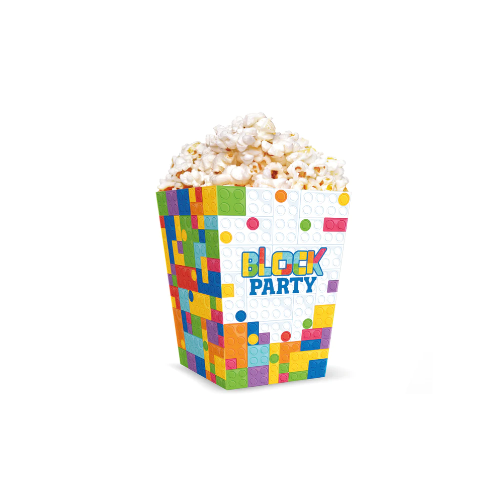 Boxes for popcorn - Blocks, 6 pcs.