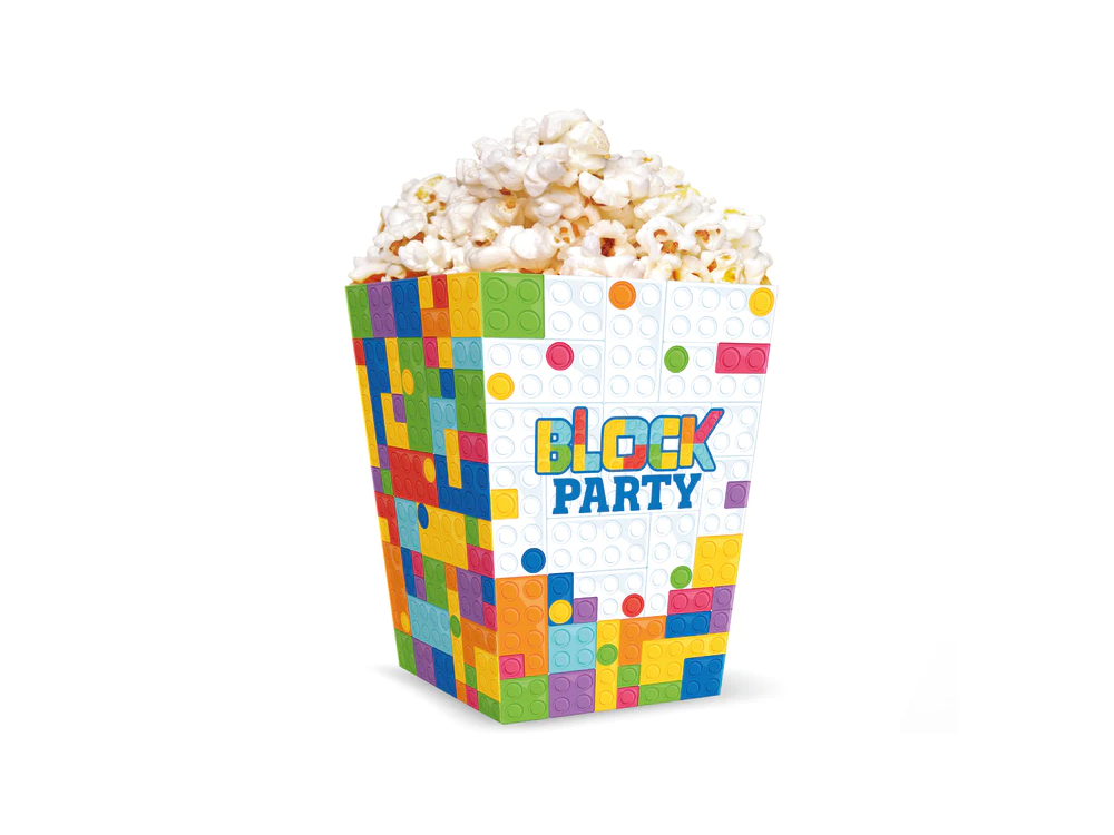 Boxes for popcorn - Blocks, 6 pcs.
