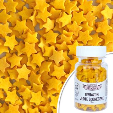 Sugar sprinkles - Stars, sunny golden, 30 g