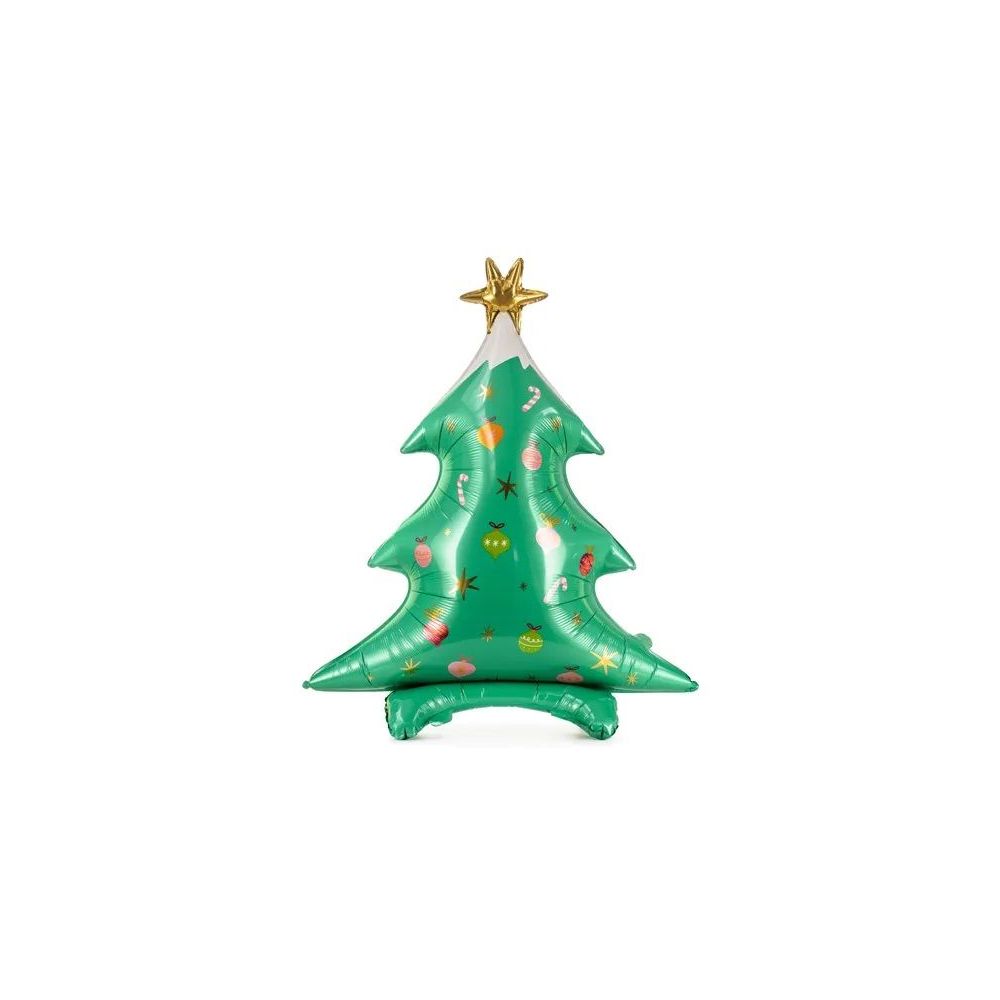 Foil balloon, standing - PartyDeco - Christmas tree, 78 x 94 cm
