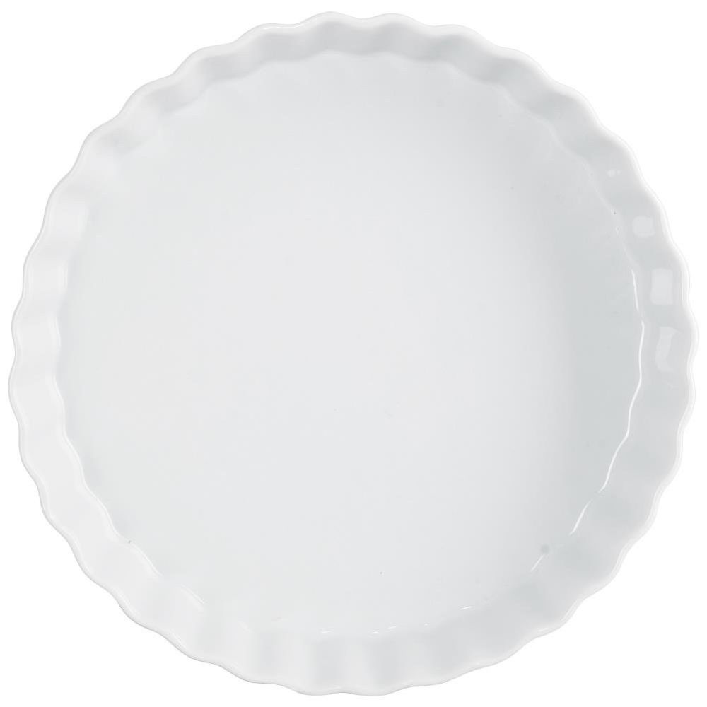 Ceramic tart mold - Orion - white, 25 cm
