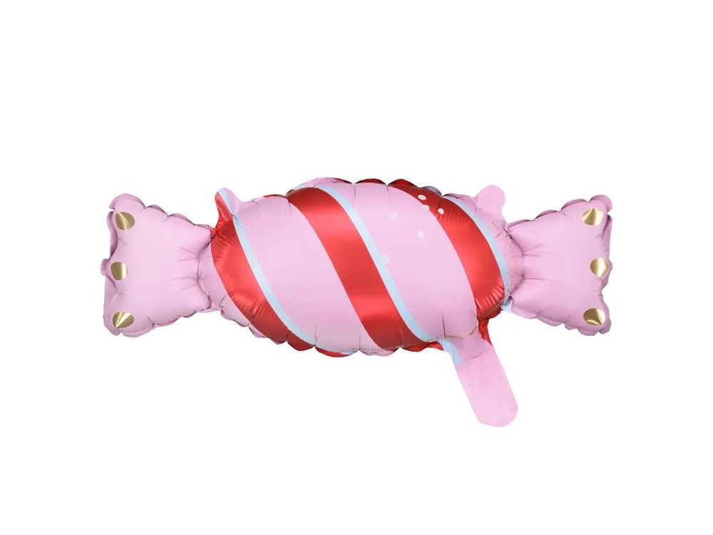 Balon foliowy, świąteczny - PartyDeco - Cukierek, 33 x 12 cm