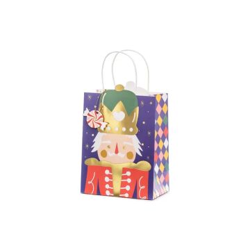 Christmas candy bag - PartyDeco - Nutcracker, 18 x 25 cm