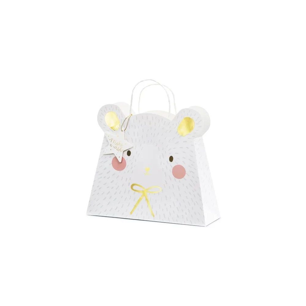 Christmas candy bag - PartyDeco - Polar Bear, 31 x 27 cm