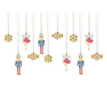 Christmas gift tags - PartyDeco - The Nutcracker, mix, 12 pcs.