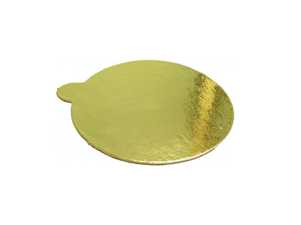 Cake board - gold, 7 cm, 10 pcs.