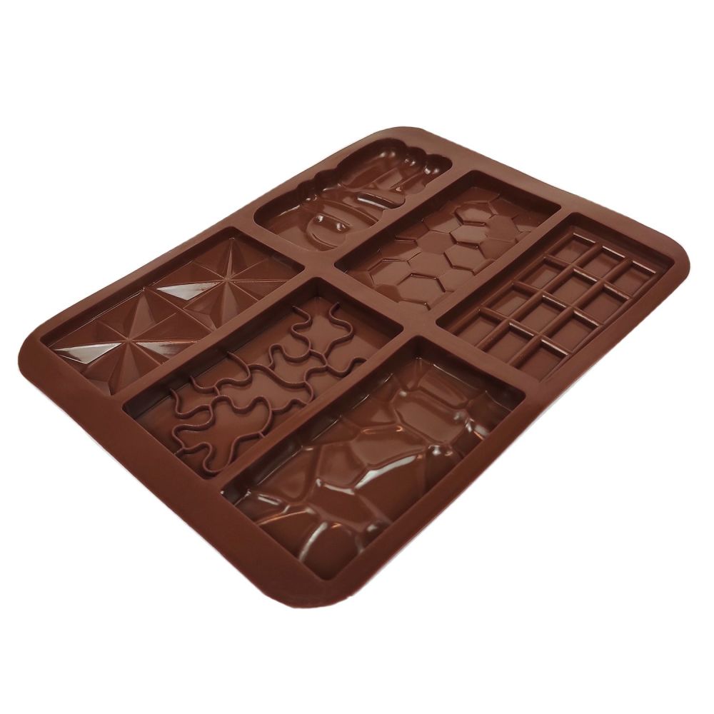 Silicone mold for pralines and chocolates - mini plates, 6 pcs.