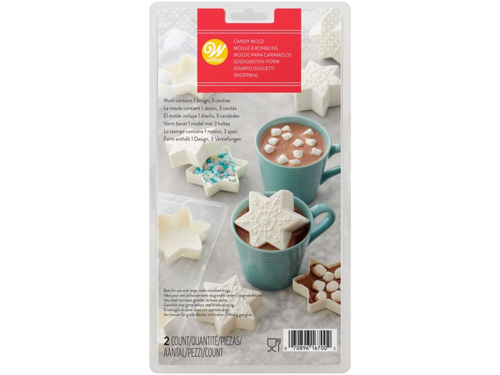 Chocolate mold - Wilton - Snowflake, 6 pcs.