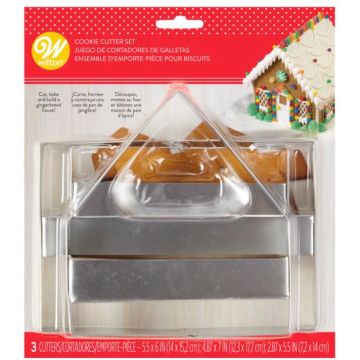Set of molds, cutters - Wilton - Gingerbread House, 3 pcs.