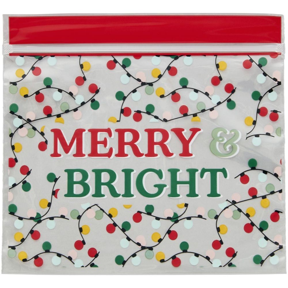 String bags for sweets, Christmas - Wilton - Merry & Bright, 20 pcs.