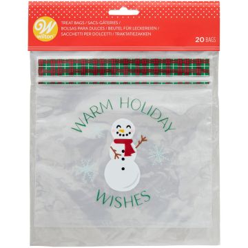 String bags for sweets, Christmas - Wilton - Warm Holiday Wishes, 20 pcs.