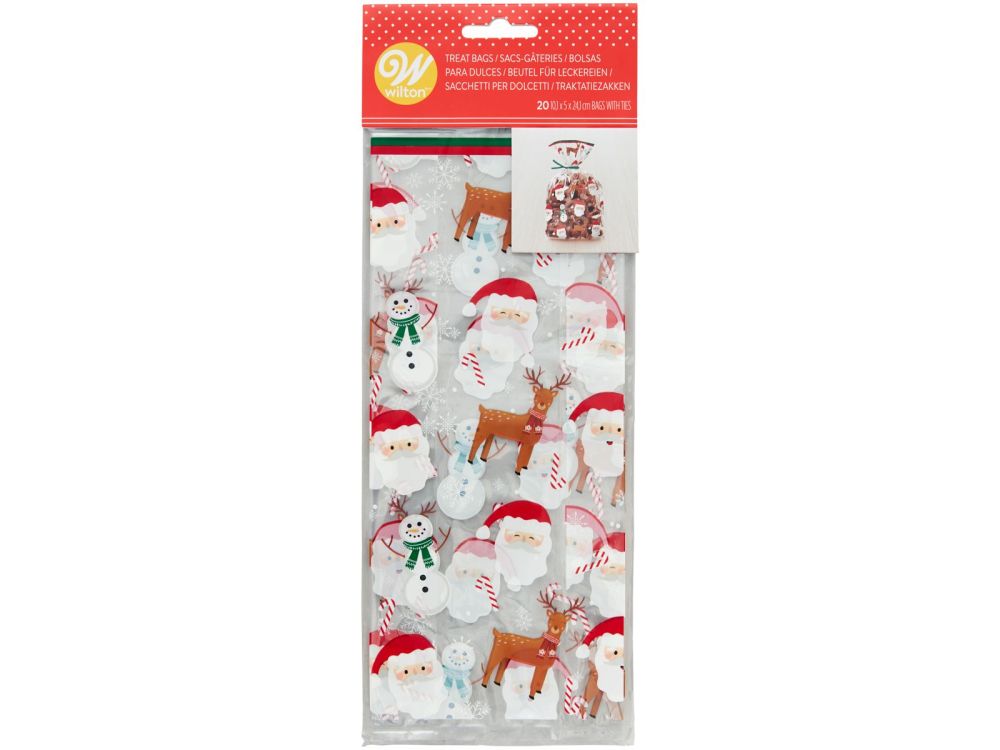 Torebki na słodycze, świąteczne - Wilton - Christmas mix, 20 szt.