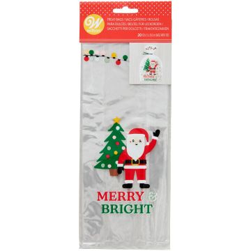 Christmas candy bags - Wilton - Santa, 20 pcs.