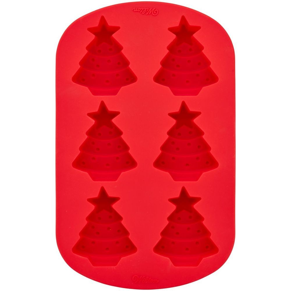 Forma silikonowa do ciastek - Wilton - Christmas Tree, 6 szt.