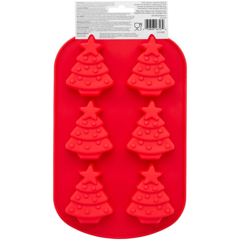 Silicone cookie mold - Wilton - Christmas Tree, 6 pcs.