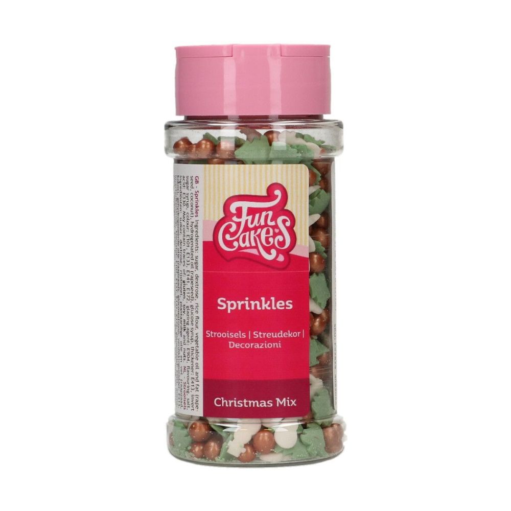 Sugar sprinkles, Christmas - FunCakes - Christmas mix, 55 g