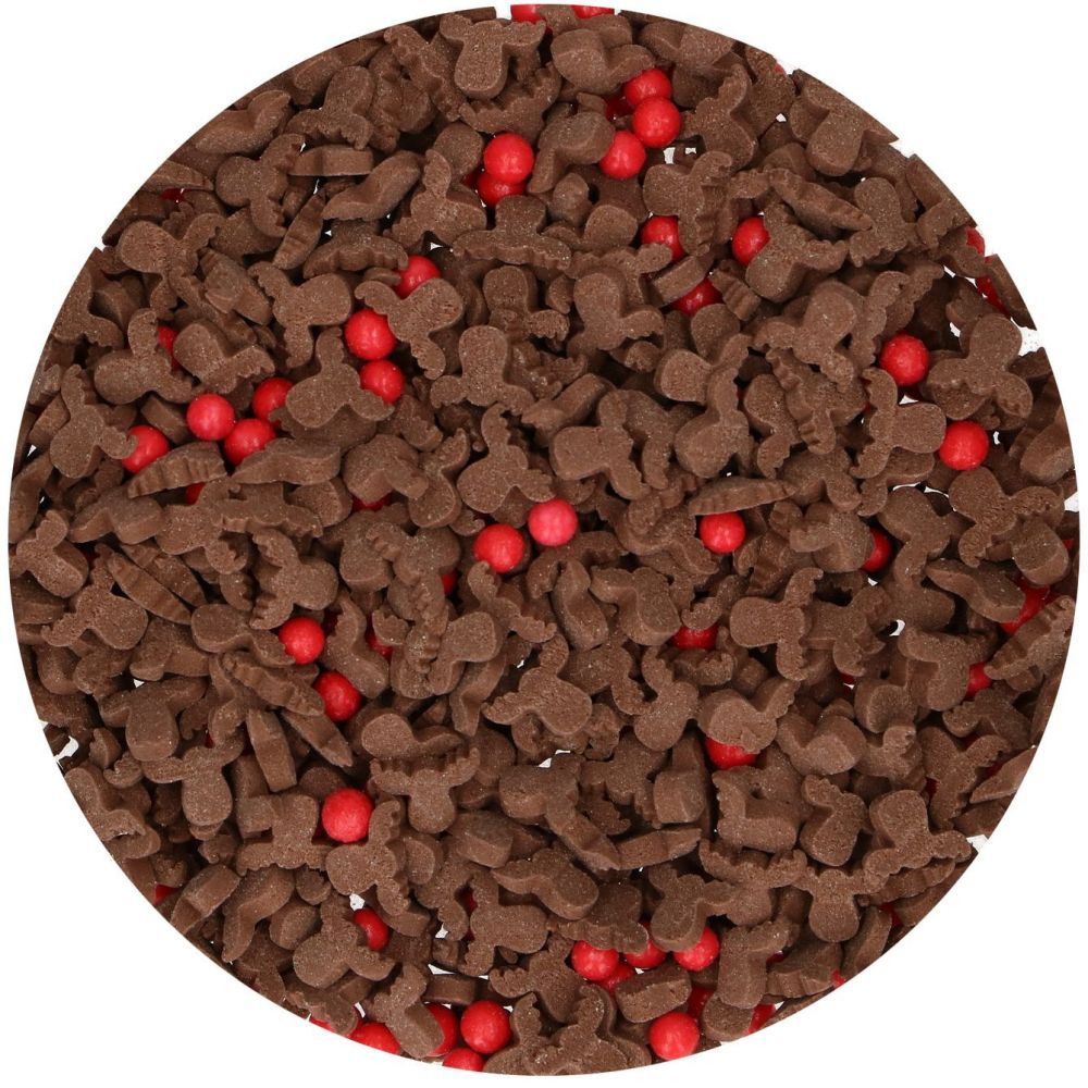 Sugar sprinkles, Christmas - FunCakes - Reindeer mix, 55 g