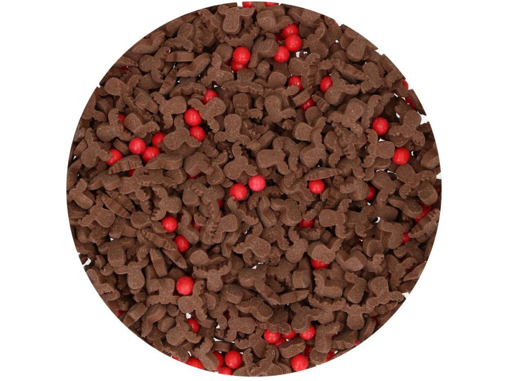 Sugar sprinkles, Christmas - FunCakes - Reindeer mix, 55 g