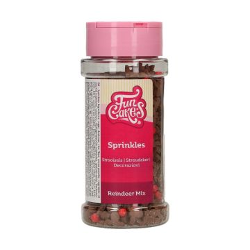 Sugar sprinkles, Christmas - FunCakes - Reindeer mix, 55 g
