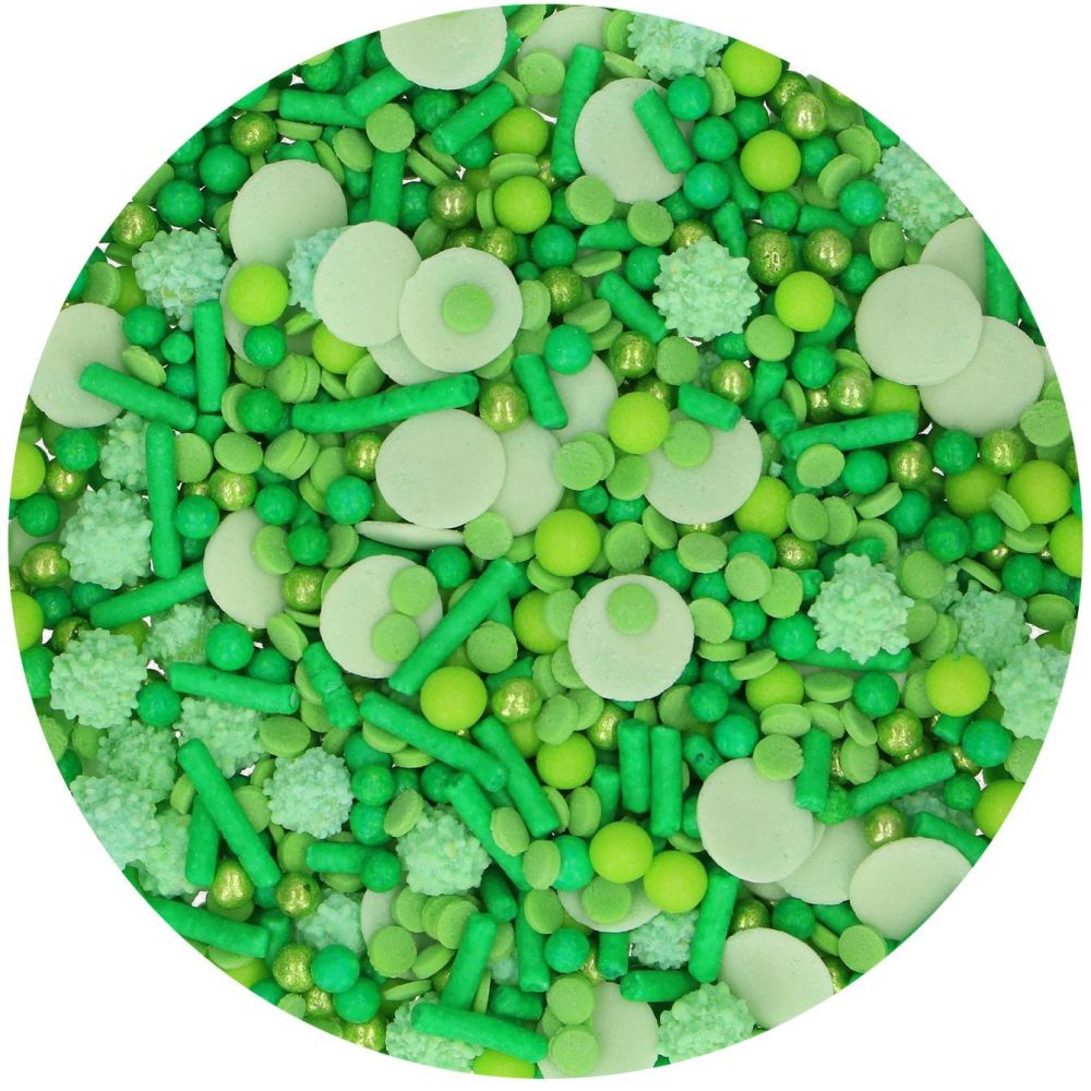 Sugar sprinkles - FunCakes - Green, mix, 65 g