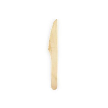 Wooden cutlery, disposable - PartyDeco - knifes, 100 pcs.
