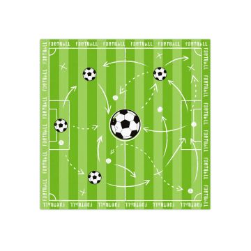 Paper napkins - Football, 16.5 cm, 10 pcs.