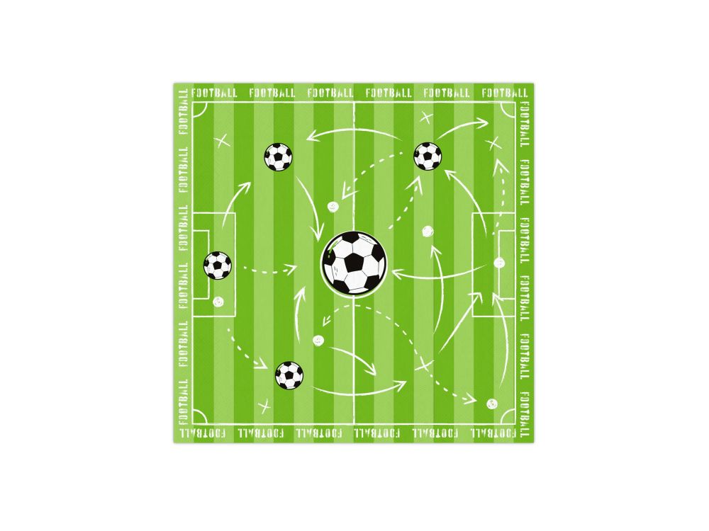 Paper napkins - Football, 16.5 cm, 10 pcs.