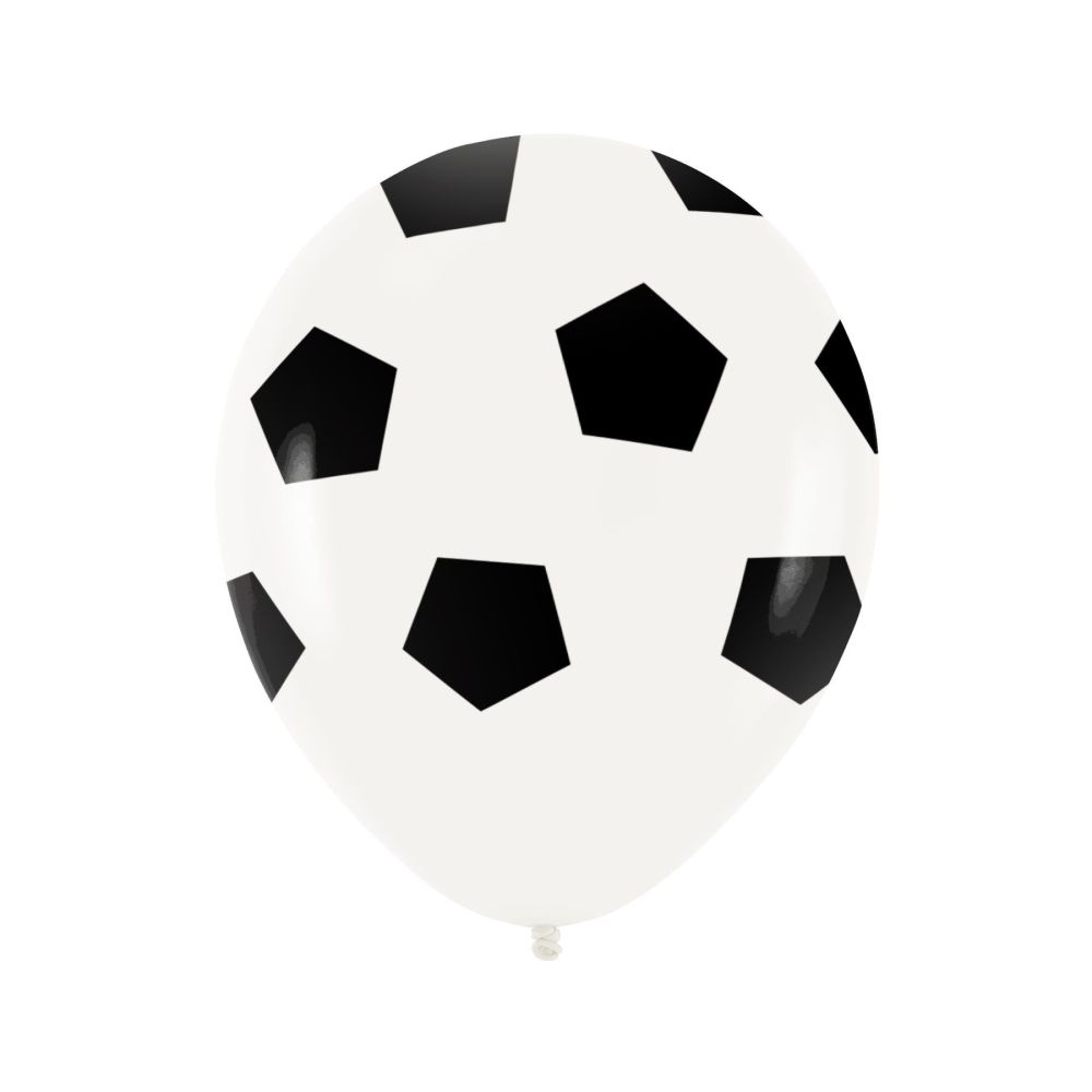 Eco latex balloons - Football, mix, 30 cm, 6 pcs.