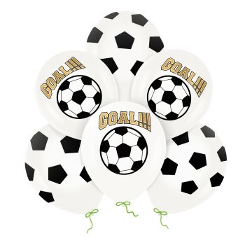 Eco latex balloons - Football, mix, 30 cm, 6 pcs.