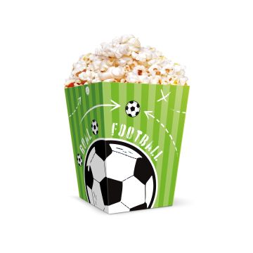 Pudełka na popcorn - Football, 6 szt.