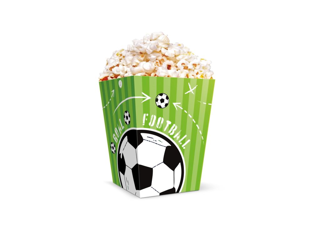 Pudełka na popcorn - Football, 6 szt.
