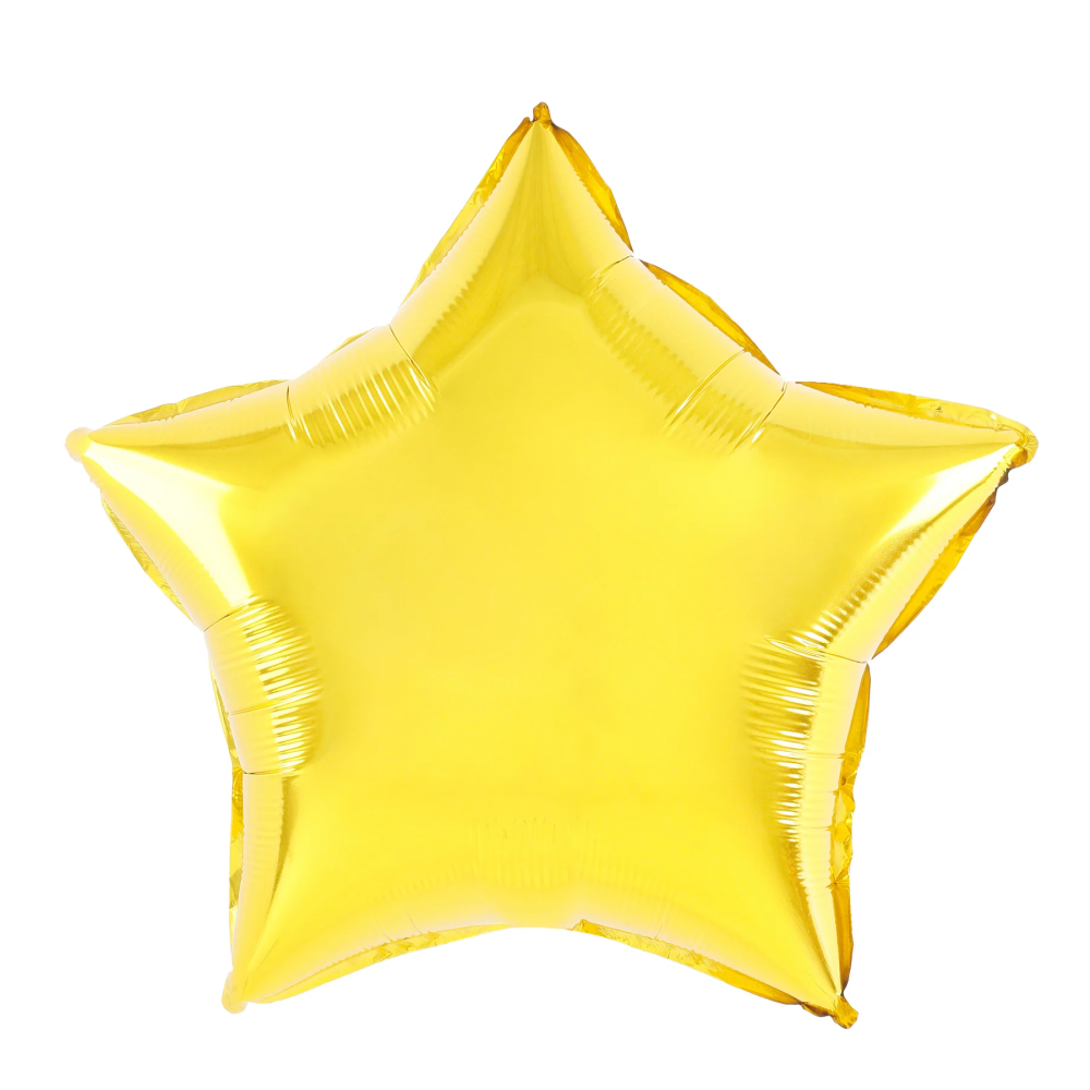 Balony foliowe - Gwiazdki, złote, 23 cm, 3 szt.