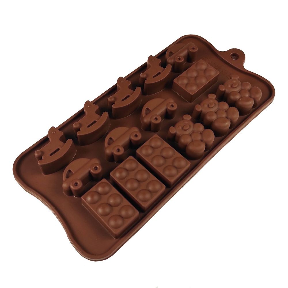 Silicone mold for chocolates - Children's mix, 15 pcs.