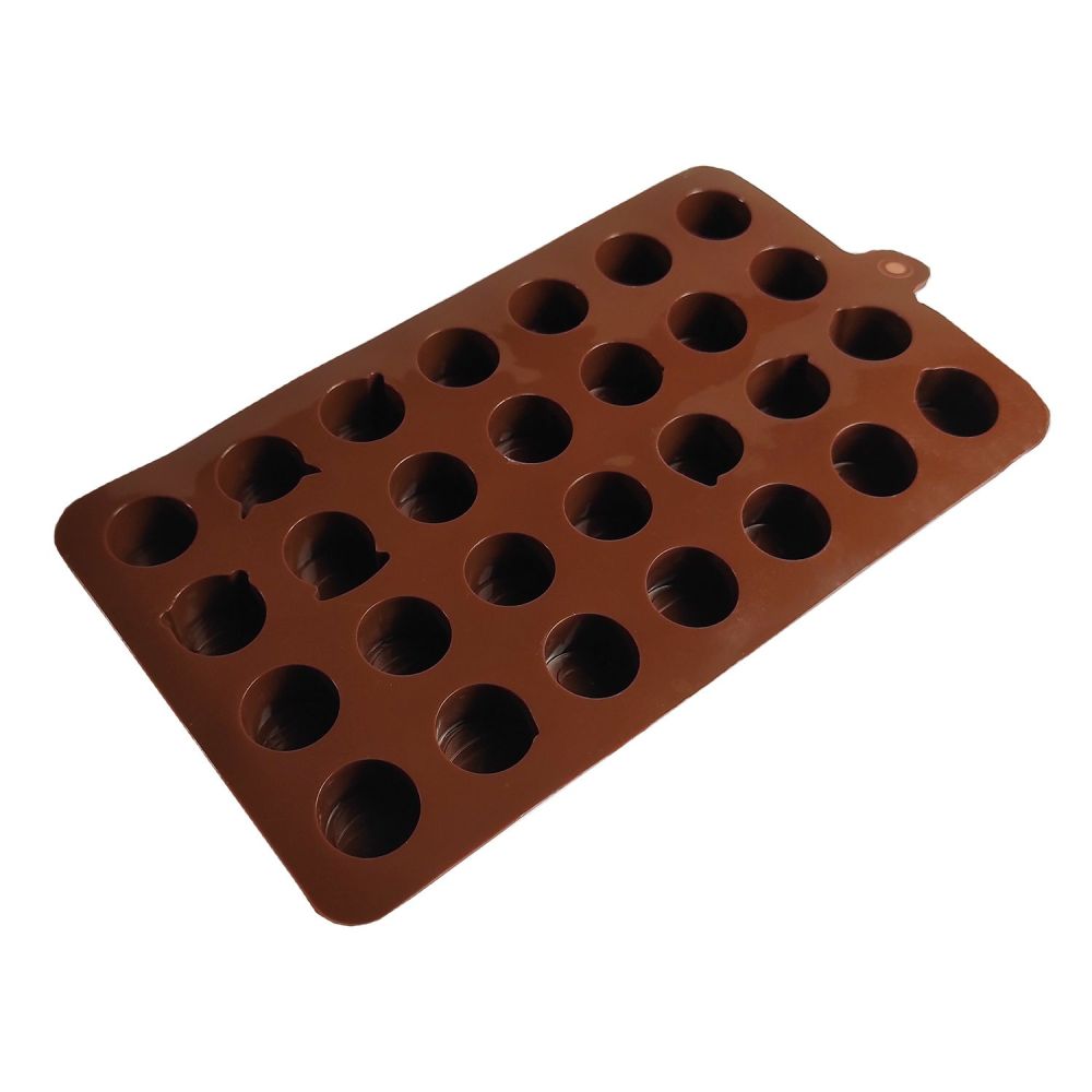 Forma silikonowa do czekoladek - Emotki, mix, 28 szt.