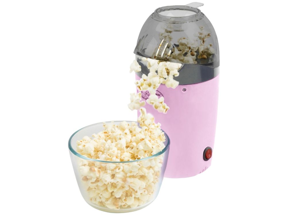 Maszynka do popcornu - Bestron - różowa, beztłuszczowa