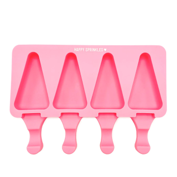 Silicone mold for ice creams - Happy Sprinkles - Triangle Cakesicle, 4 pcs.