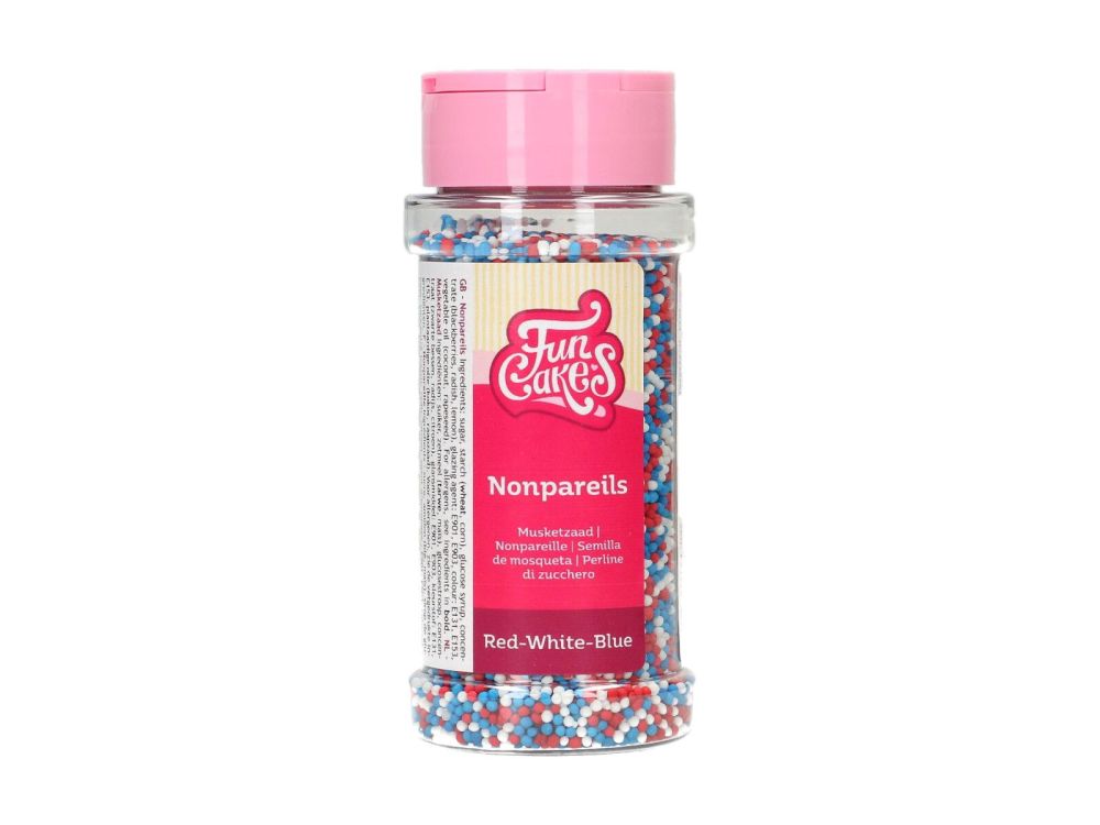 Posypka cukrowa, maczek - FunCakes - kolorowy mix, 80 g