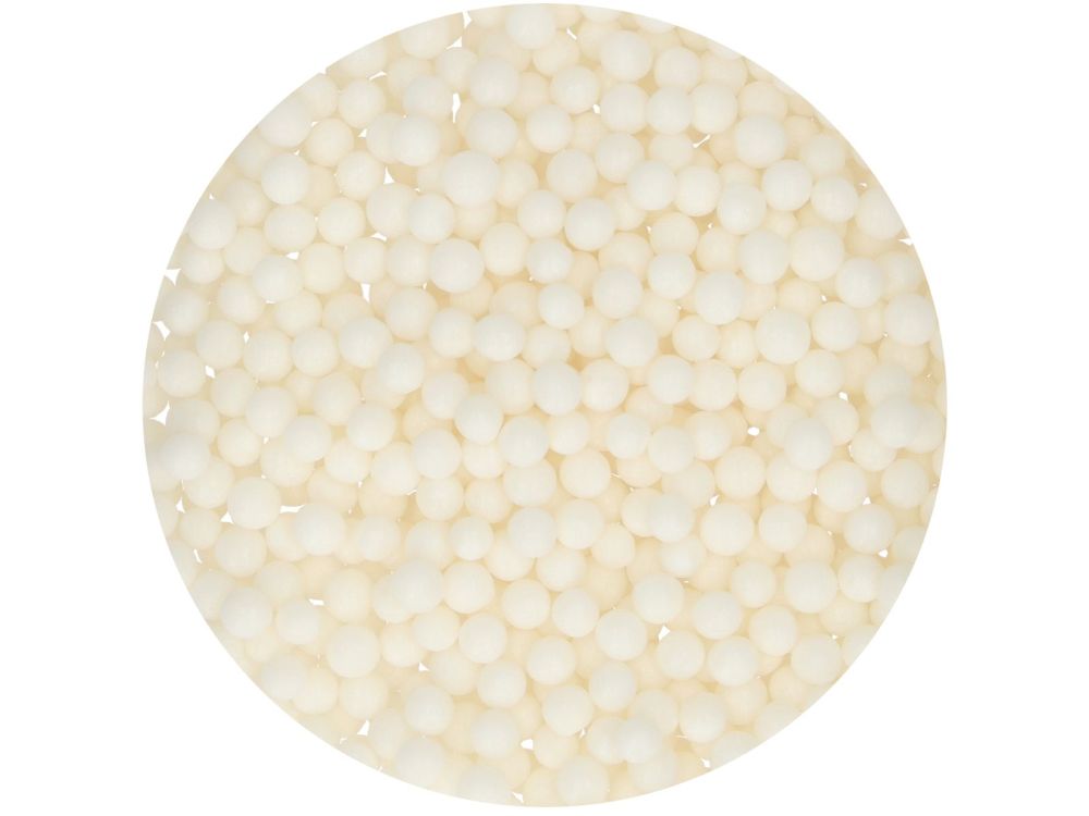 Posypka cukrowa perełki - FunCakes - białe, średnie, 60 g