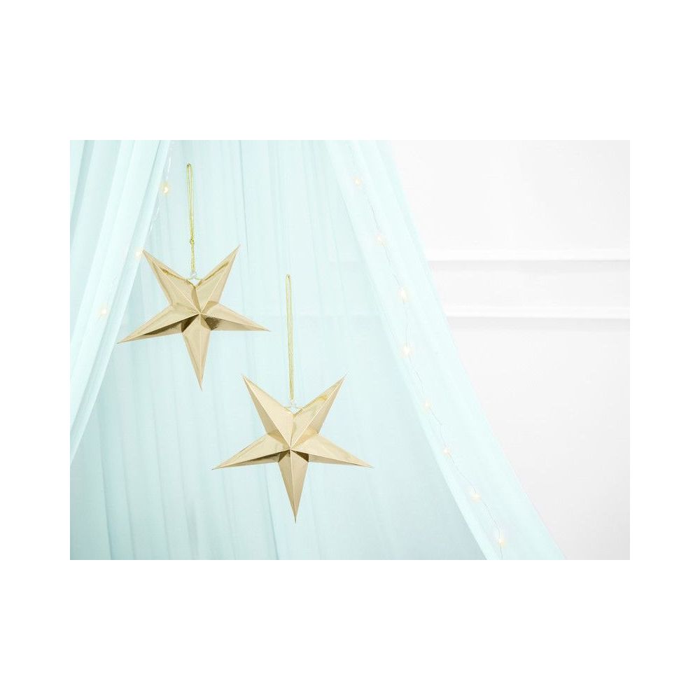Gwiazda dekoracyjna - PartyDeco - złota, papierowa, 30 cm