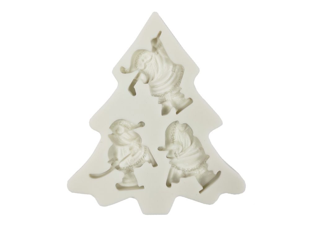 Silicone mold for ornaments - Santas, 3 pcs.
