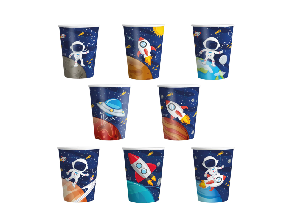Paper cups - Cosmos, mix, 220 ml, 8 pcs.