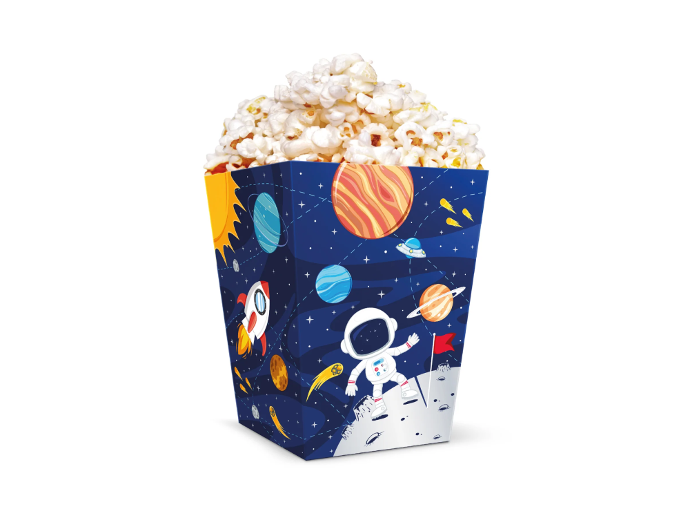 Popcorn boxes - Cosmos 6 pcs